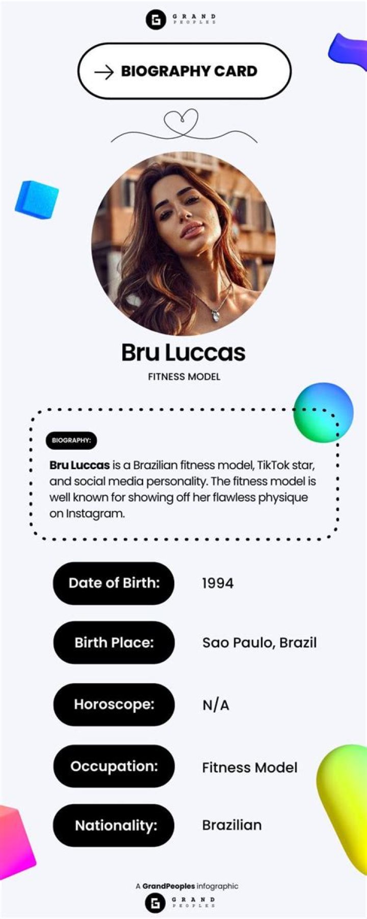 
Bru Luccas Height, Weight, Net Worth, Age, Birthday, Wikipedia, Who, Nationality, Biography 