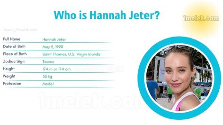 Hannah Jeter Height, Weight, Measurements, Bra Size, Shoe Size