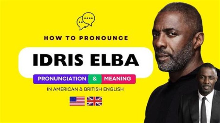 How to pronounce idris elba