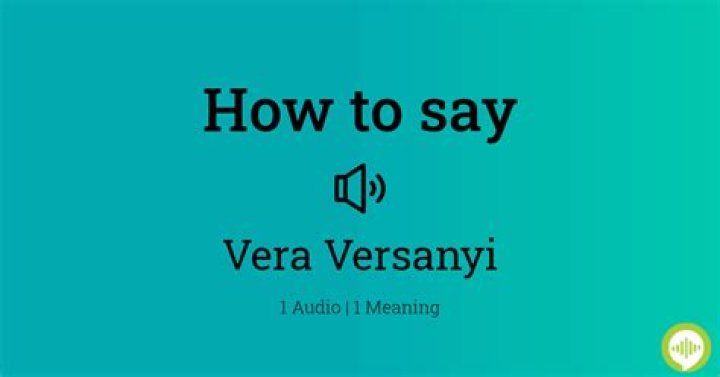 How to pronounce vera