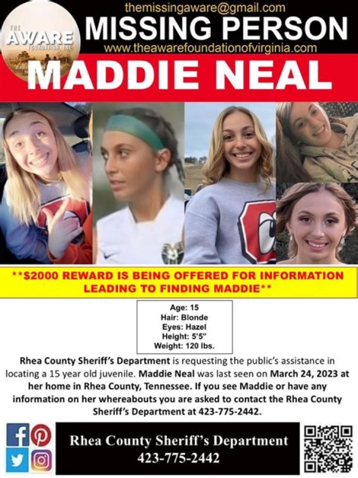 
Maddie Neal missing: $1,000 reward offered for information on teen’s disappearance 