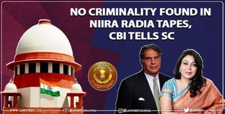 
No criminality was found in Niira Radia tapes, CBI tells SC (Lead) 