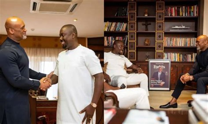 
Obi Cubana pours encomium on Pastor Adefarasin as they link up in Lagos 