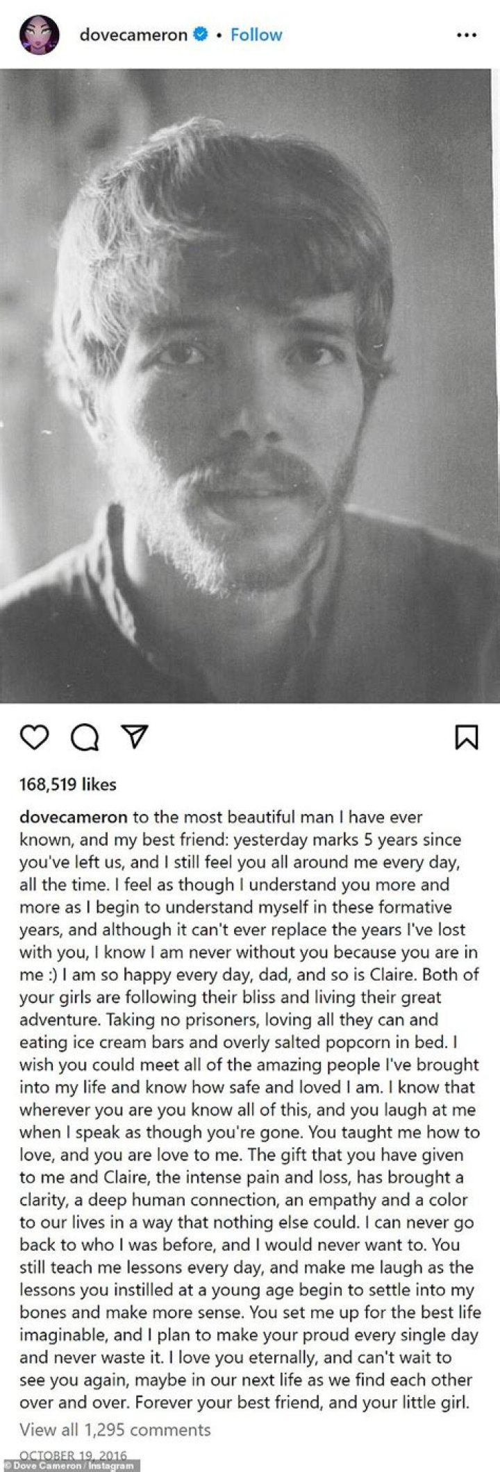 Philip Alan Hosterman Cause Of Death: How did Dove Cameron’s dad passed away?