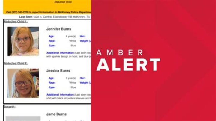 Who is Jame Burns? McKinney Amber alert issued in wake of missing sisters report